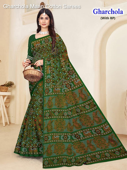 Gharchola Maan Cotton Sarees Wholesaler India