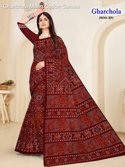 Gharchola Maan Cotton Sarees Wholesaler India