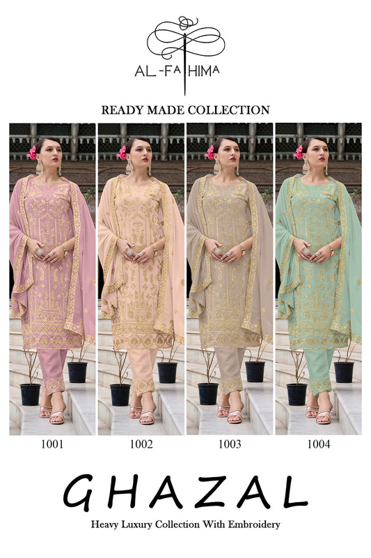 Ghazal Al Fathima Fox Georgette Pakistani Readymade Suits Supplier India