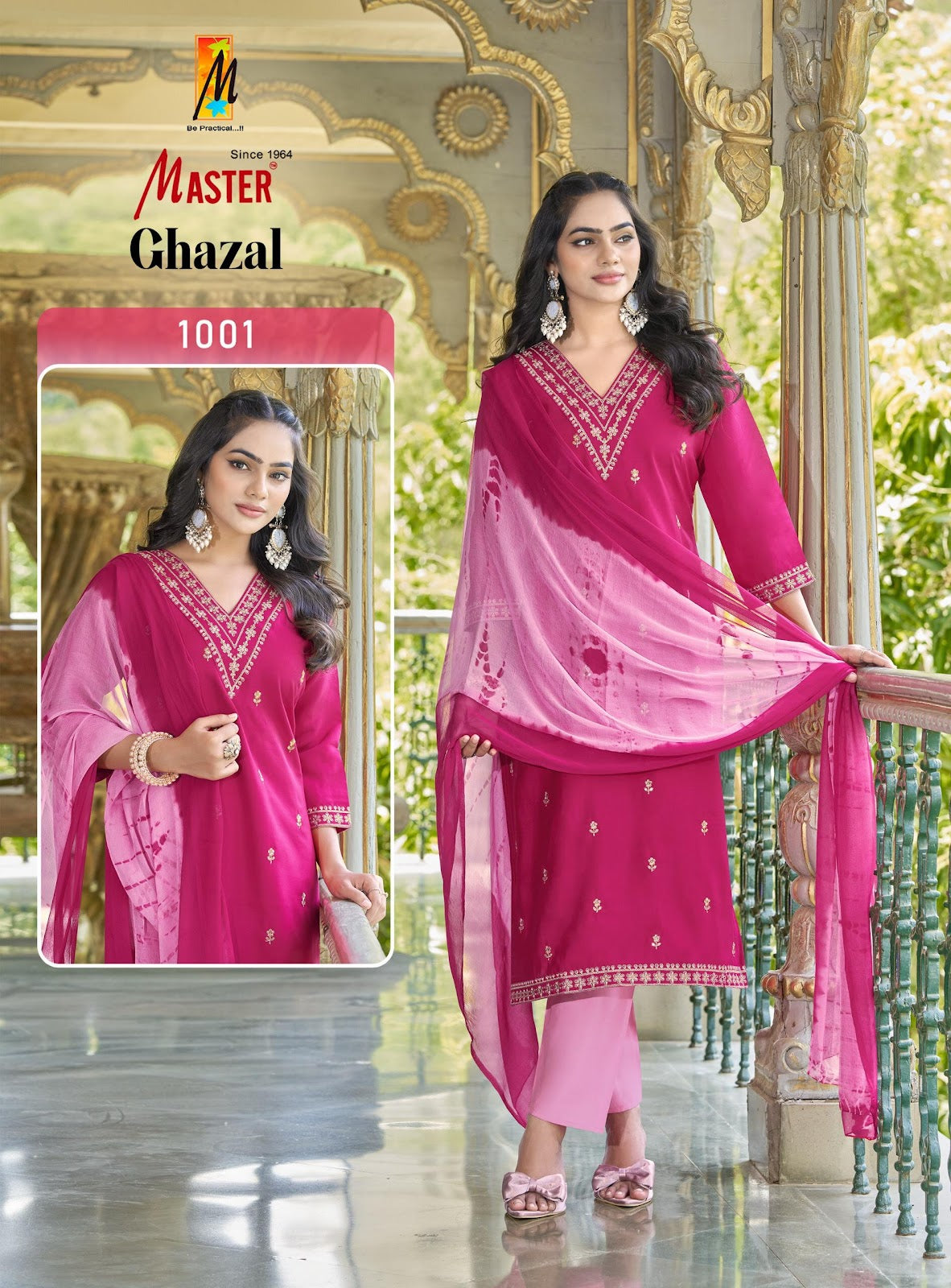 Ghazal Master Roman Silk Readymade Pant Style Suits Exporter Gujarat