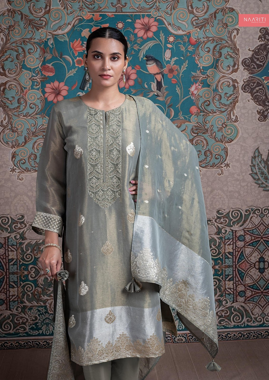 Ghazal Naariti Silk Pant Style Suits Exporter India