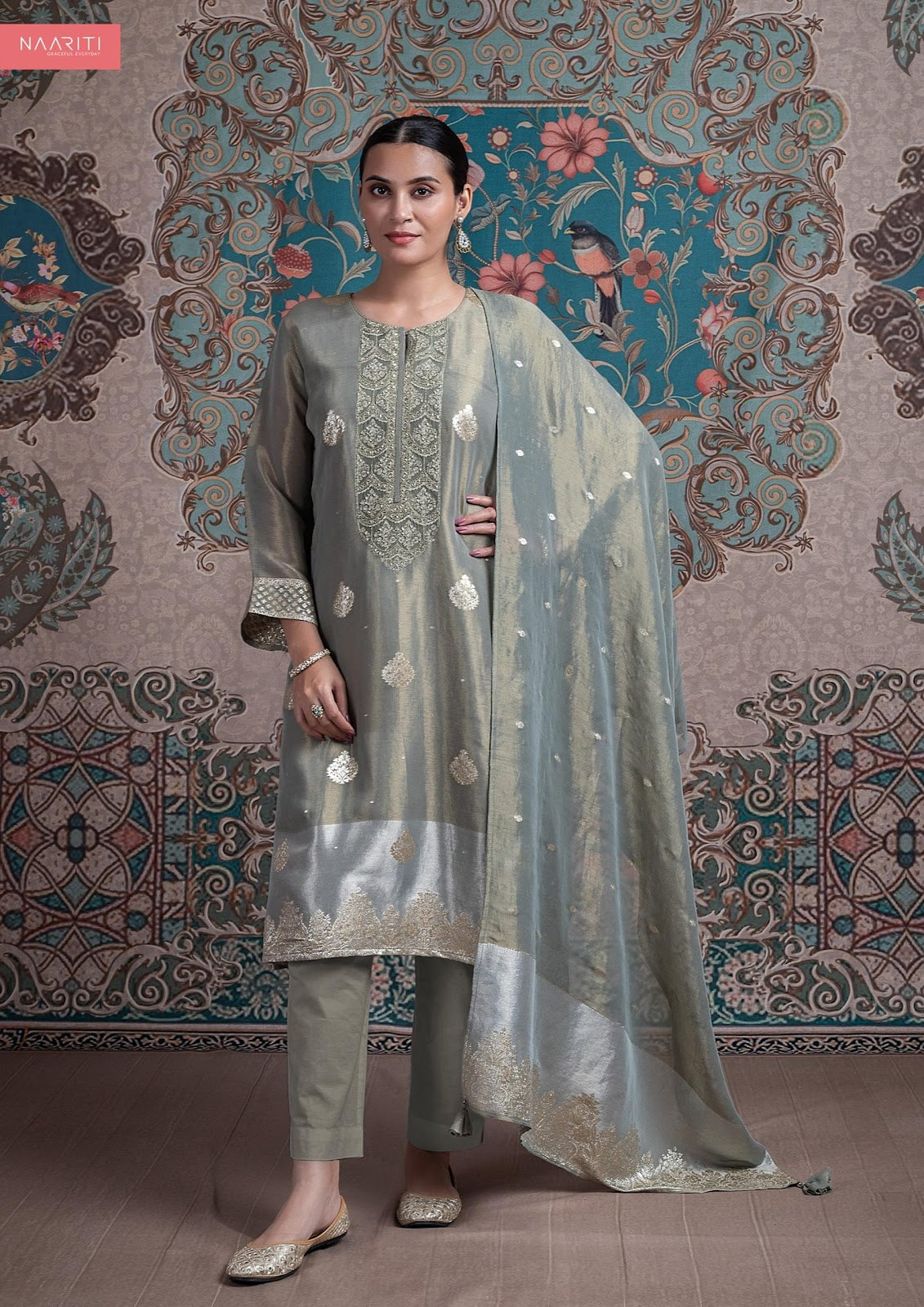 Ghazal Naariti Silk Pant Style Suits Exporter India