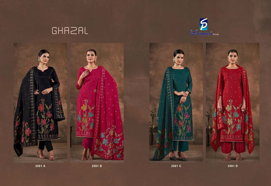 Ghazal Sargam Prints Viscose Modal Pant Style Suits Wholesale Price