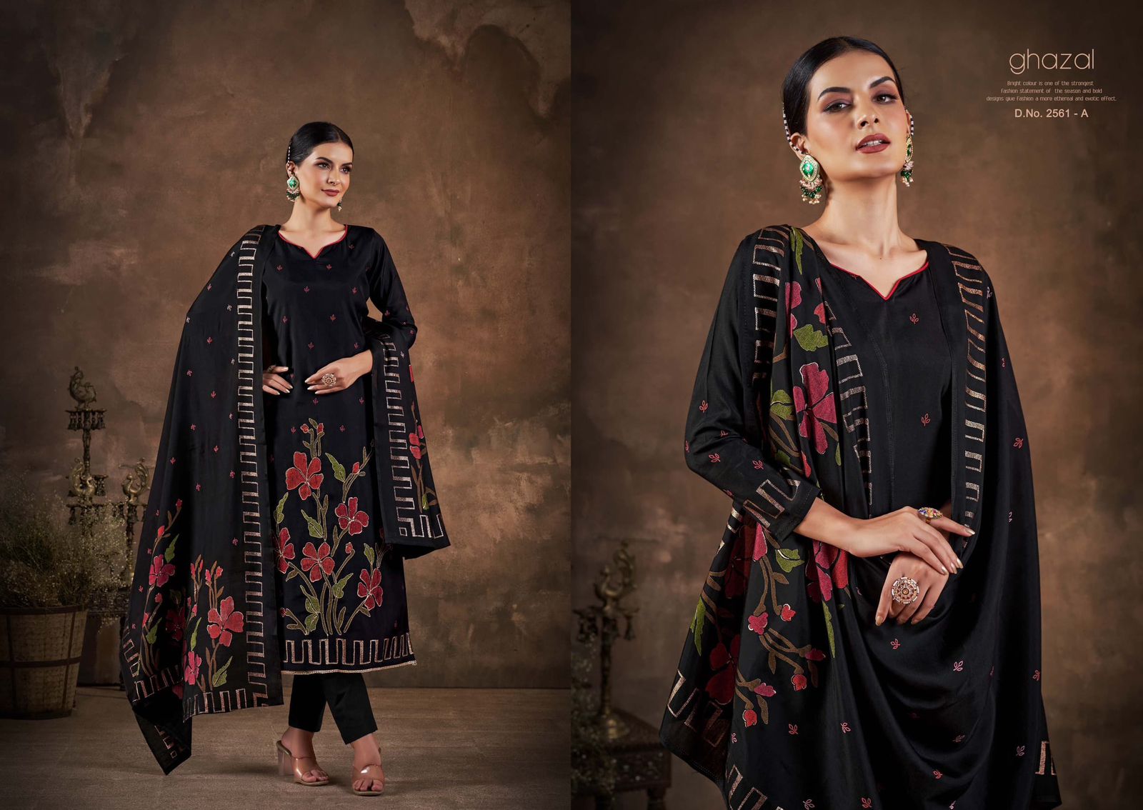 Ghazal Sargam Prints Viscose Modal Pant Style Suits Wholesale Price