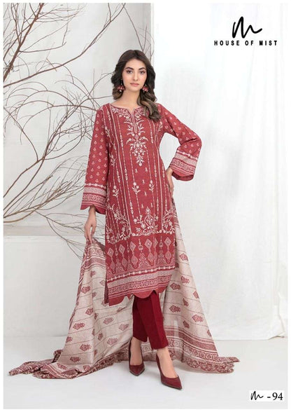 Ghazal Vol 10 Cotton Collection House Of Mist Karachi Salwar Suits Wholesaler India