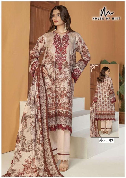 Ghazal Vol 10 Cotton Collection House Of Mist Karachi Salwar Suits Wholesaler India