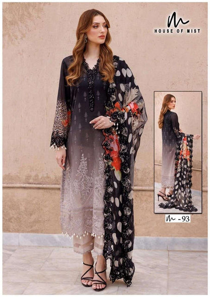 Ghazal Vol 10 Cotton Collection House Of Mist Karachi Salwar Suits Wholesaler India