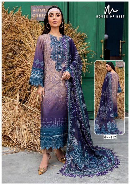 Ghazal Vol 12 Cotton Collection House Of Mist Karachi Salwar Suits Wholesaler Ahmedabad