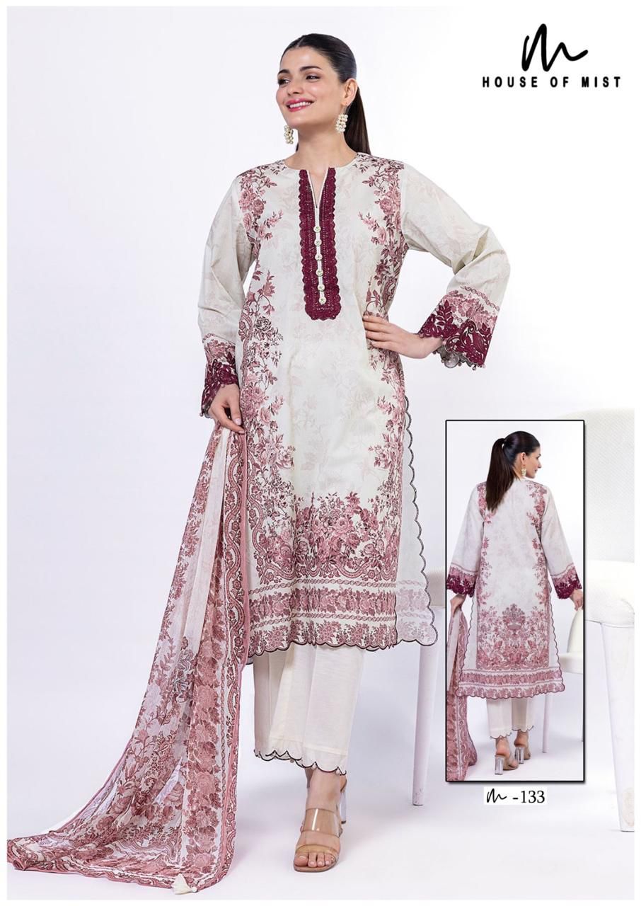 Ghazal Vol 14 Cotton Collection House Of Mist Karachi Salwar Suits Exporter India