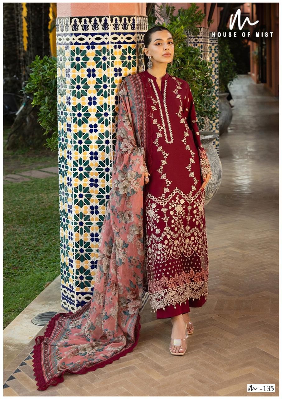 Ghazal Vol 14 Cotton Collection House Of Mist Karachi Salwar Suits Exporter India