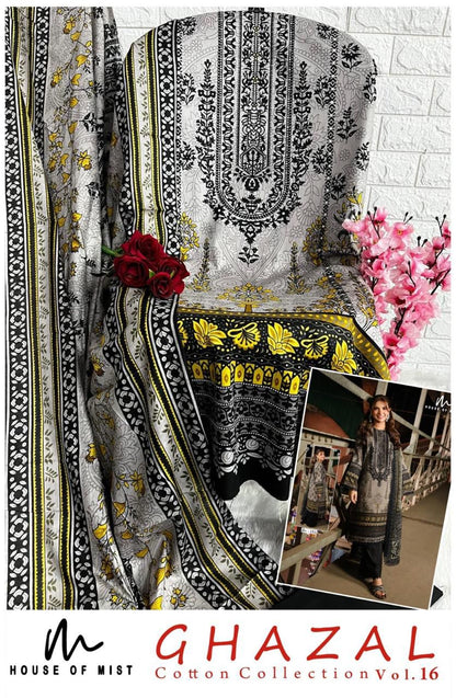 Ghazal Vol 16 Cotton Collection House Of Mist Karachi Salwar Suits Exporter