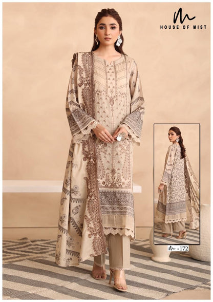 Ghazal Vol 18 Cotton Collection House Of Mist Karachi Salwar Suits Wholesale Price