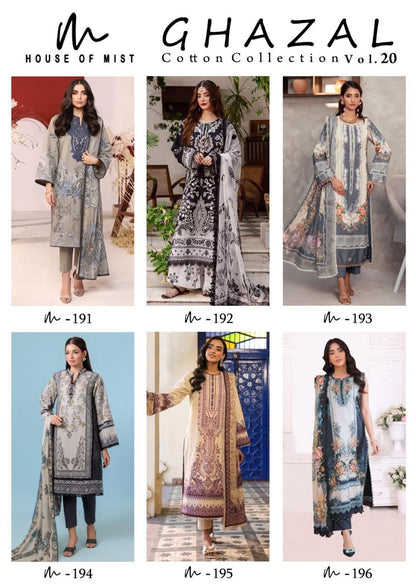 Ghazal Vol 20 House Of Mist Karachi Salwar Suits Exporter Gujarat