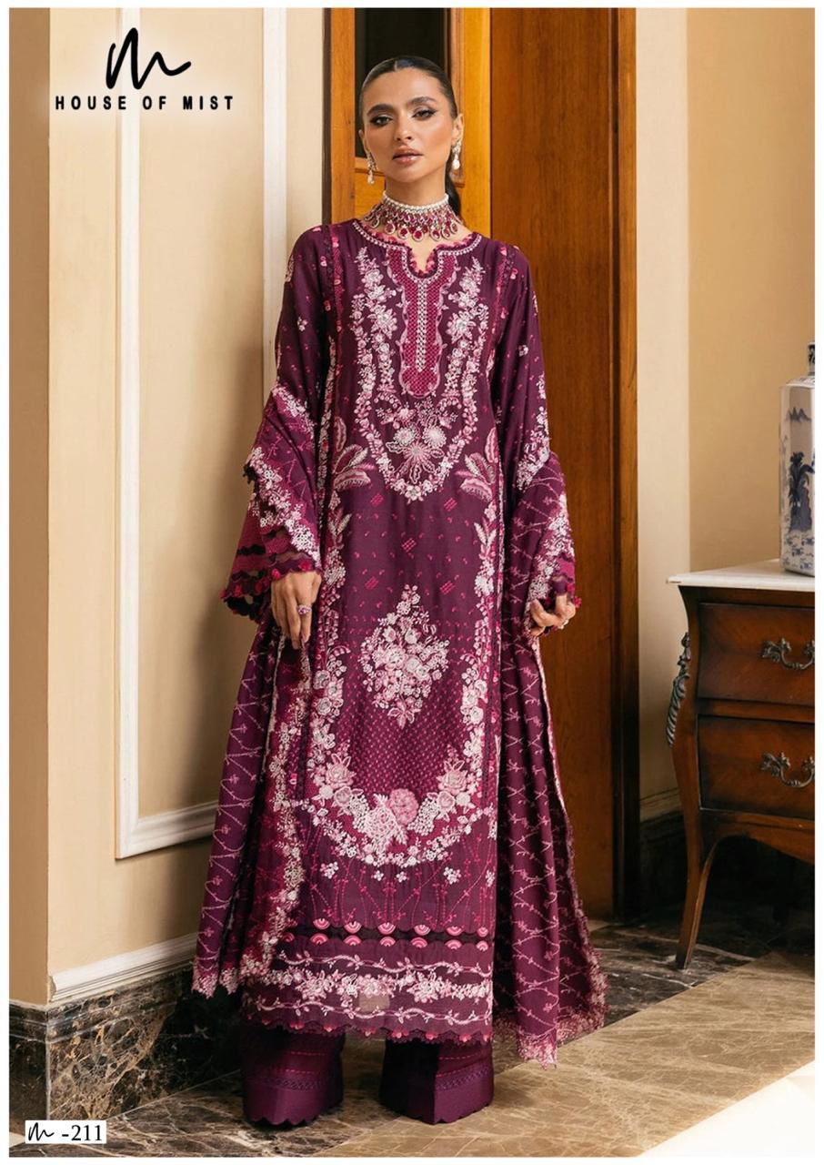 Ghazal Vol 22 House Of Mist Mix Cotton Karachi Salwar Suits Supplier