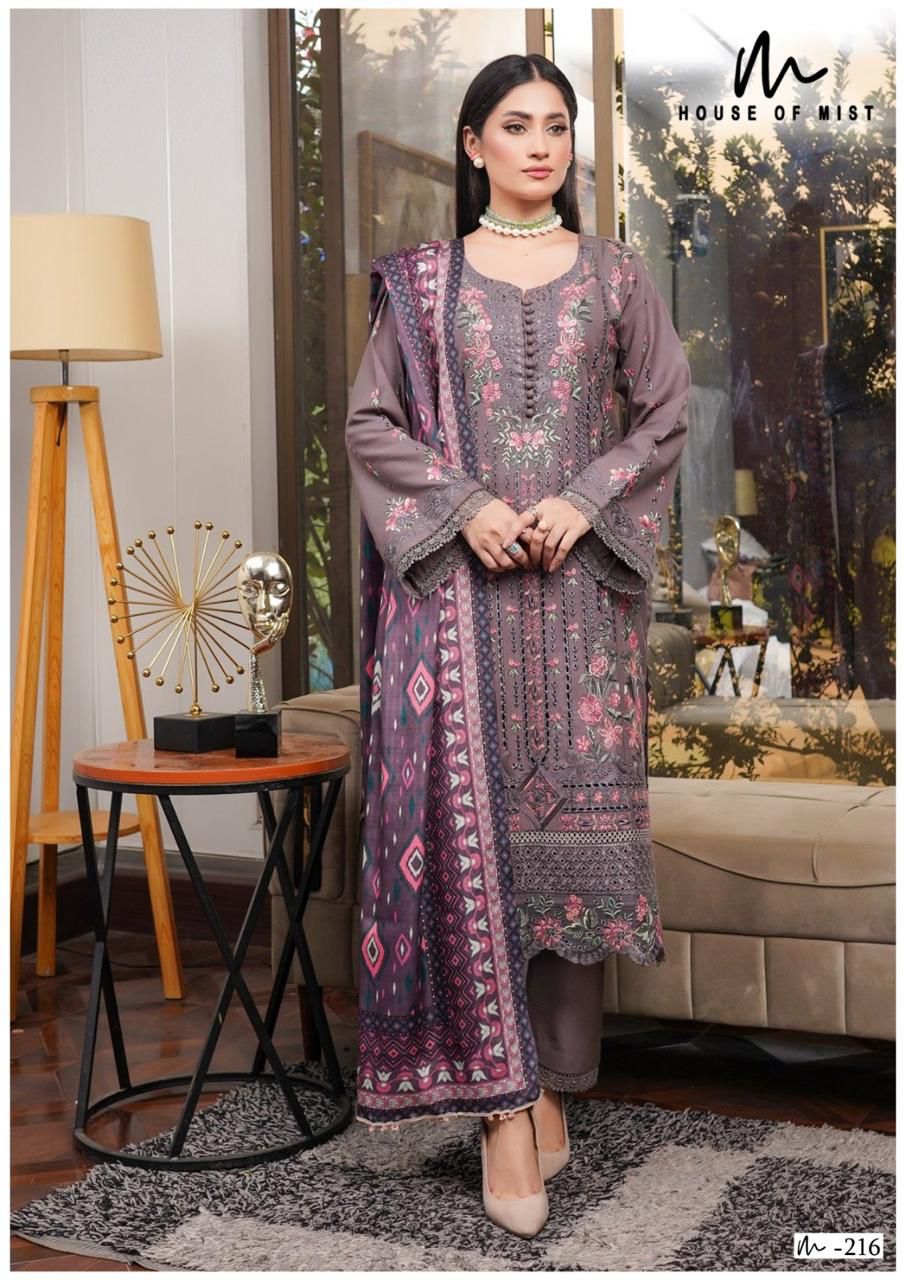 Ghazal Vol 22 House Of Mist Mix Cotton Karachi Salwar Suits Supplier