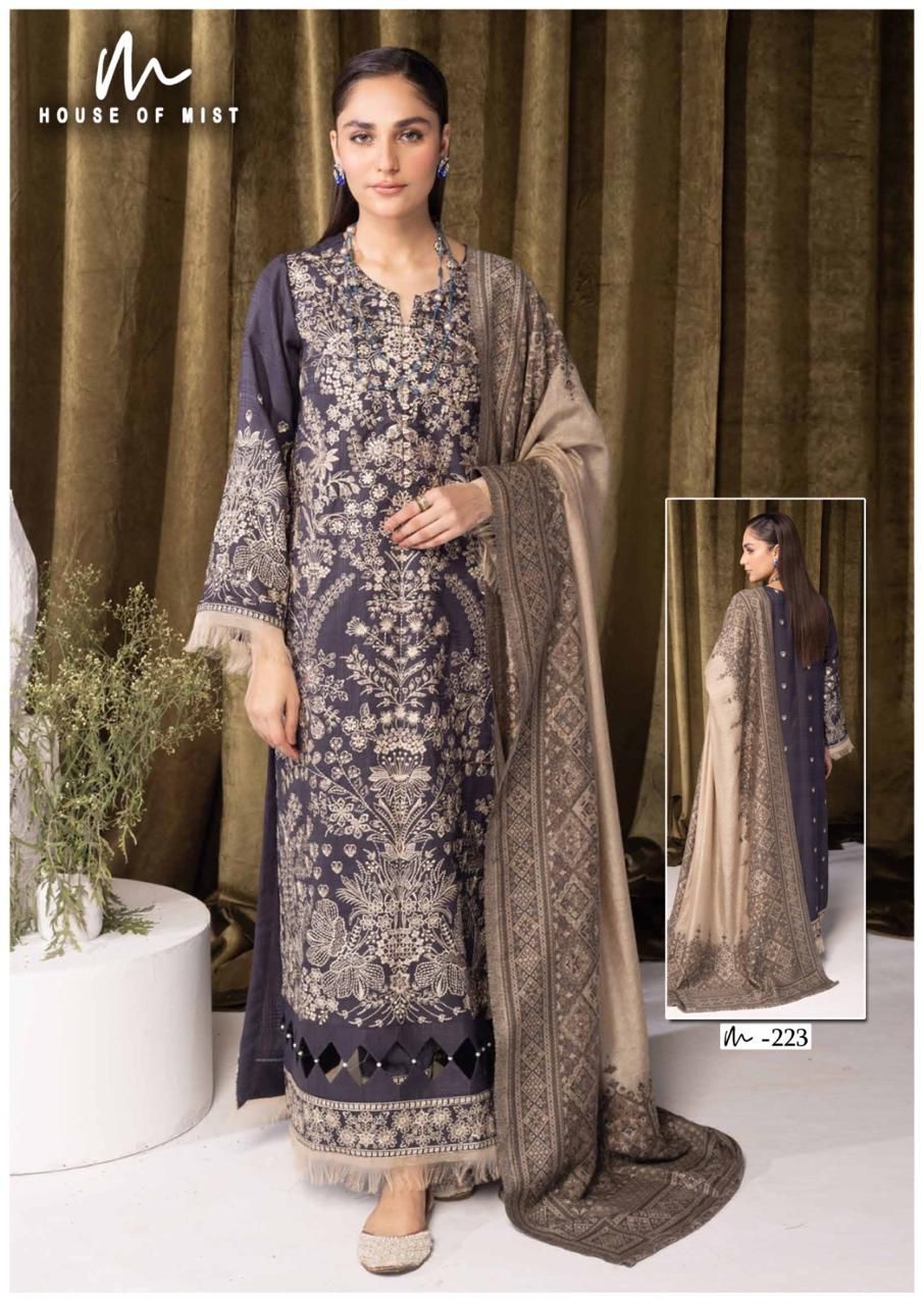 Ghazal Vol 23 House Of Mist Mix Cotton Karachi Salwar Suits Manufacturer Ahmedabad