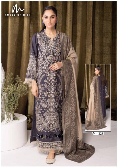 Ghazal Vol 23 House Of Mist Mix Cotton Karachi Salwar Suits Manufacturer Ahmedabad