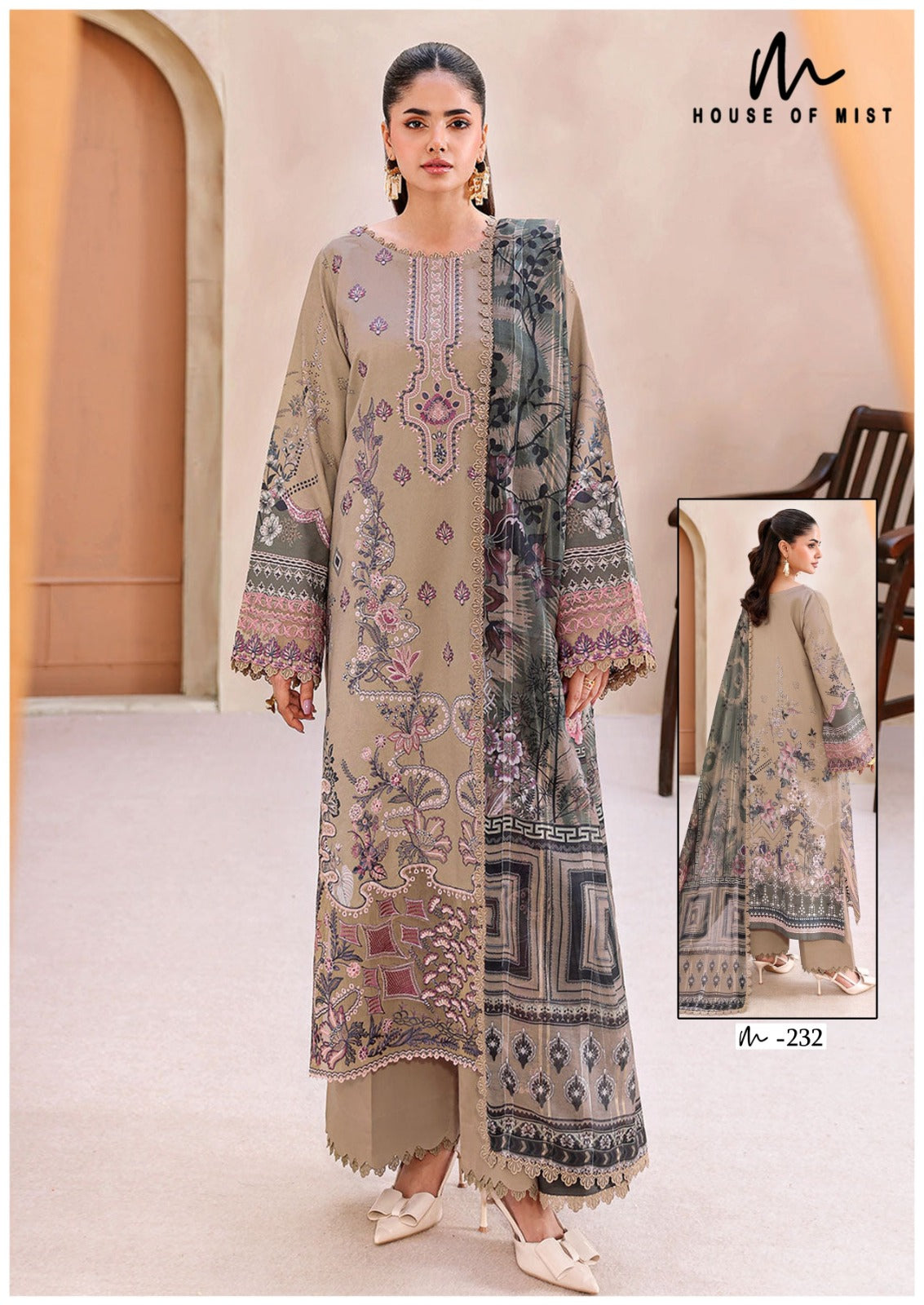 Ghazal Vol 24 House Of Mist Mix Cotton Karachi Salwar Suits Wholesaler Gujarat