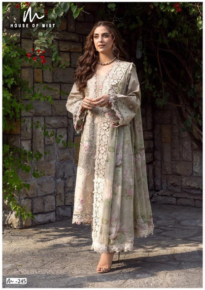 Ghazal Vol 25 House Of Mist Mix Cotton Karachi Salwar Suits Wholesaler India
