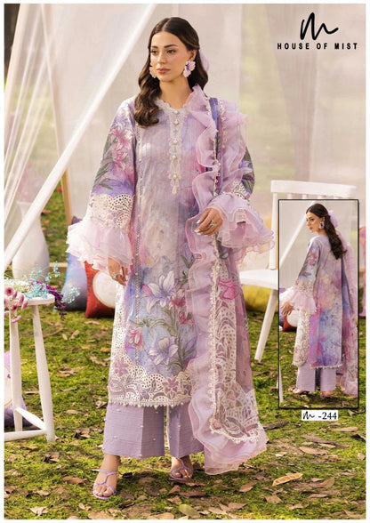 Ghazal Vol 25 House Of Mist Mix Cotton Karachi Salwar Suits Wholesaler India