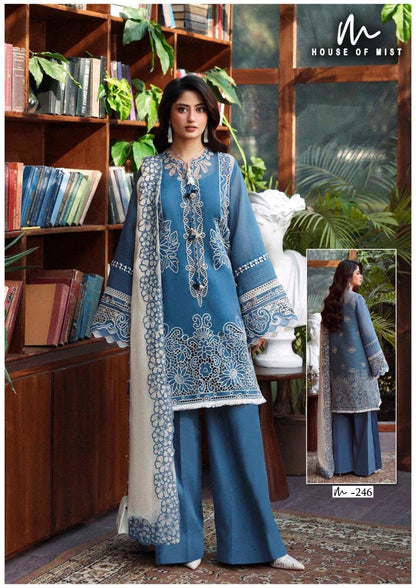 Ghazal Vol 25 House Of Mist Mix Cotton Karachi Salwar Suits Wholesaler India