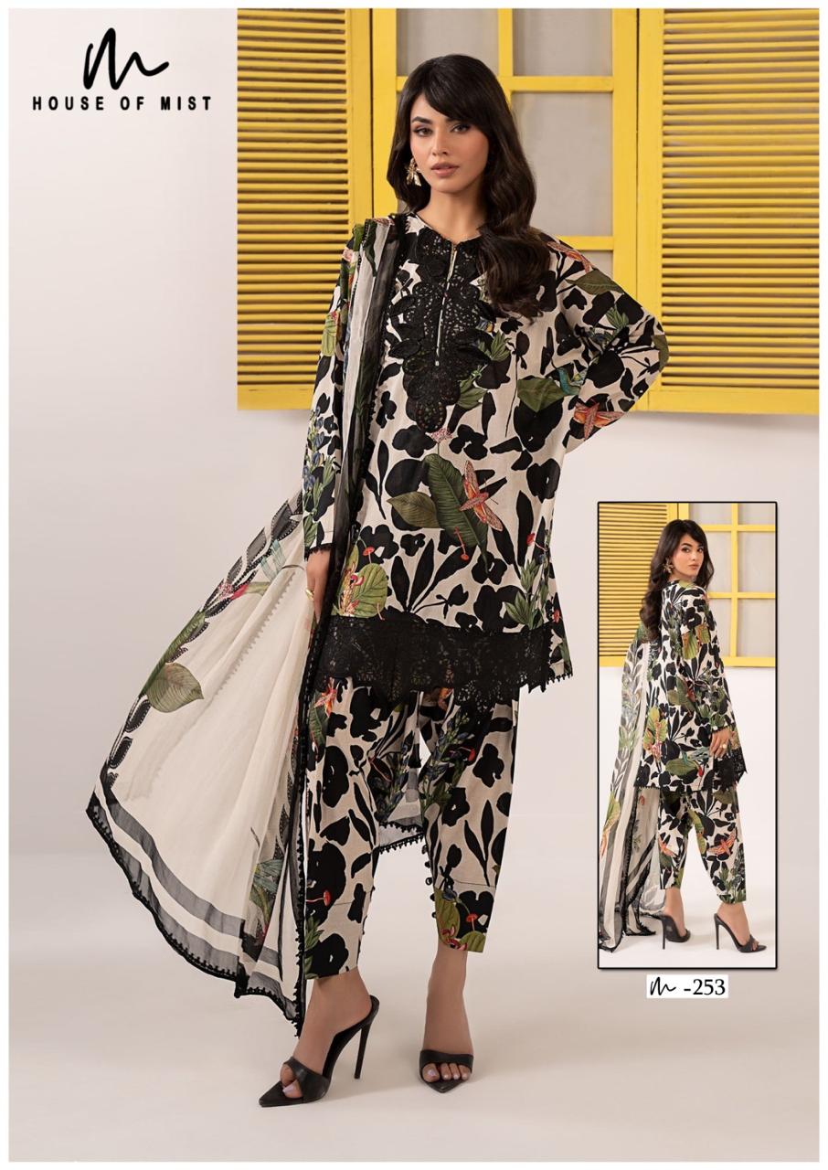 Ghazal Vol 26 House Of Mist Mix Cotton Karachi Salwar Suits Supplier Ahmedabad