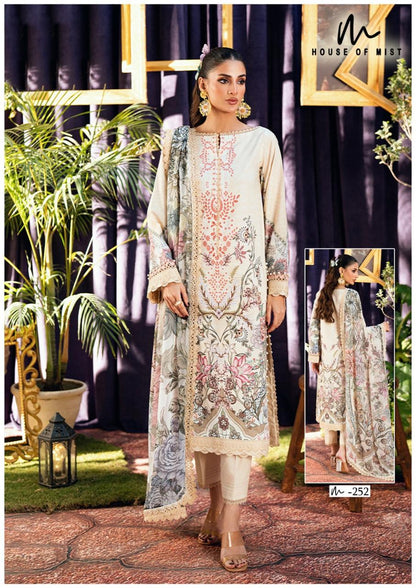 Ghazal Vol 26 House Of Mist Mix Cotton Karachi Salwar Suits Supplier Ahmedabad