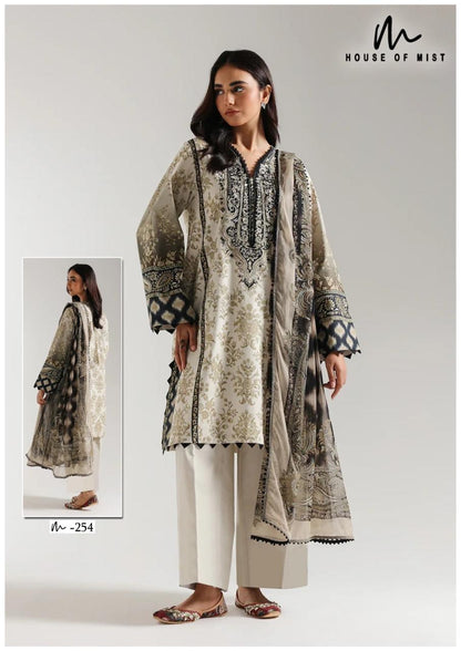 Ghazal Vol 26 House Of Mist Mix Cotton Karachi Salwar Suits Supplier Ahmedabad
