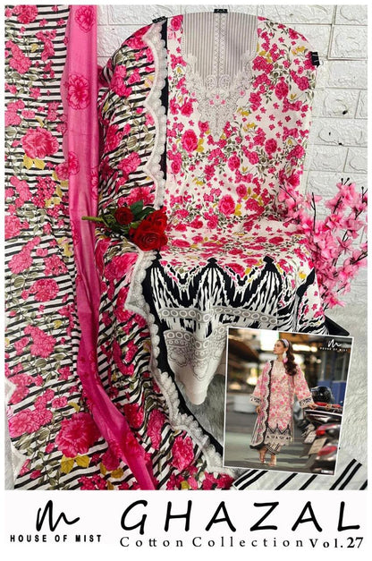 Ghazal Vol 27 House Of Mist Cotton Karachi Salwar Suits Exporter