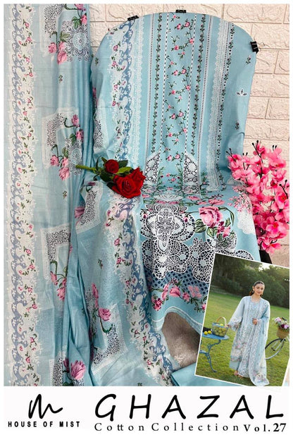 Ghazal Vol 27 House Of Mist Cotton Karachi Salwar Suits Exporter