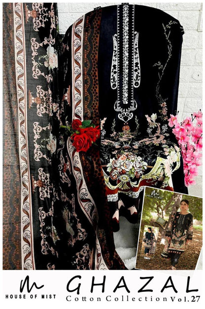 Ghazal Vol 27 House Of Mist Cotton Karachi Salwar Suits Exporter