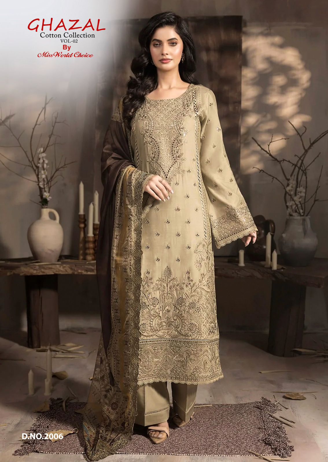 Ghazal Vol 2 Cotton Collection Miss World Choice Karachi Salwar Suits Supplier India