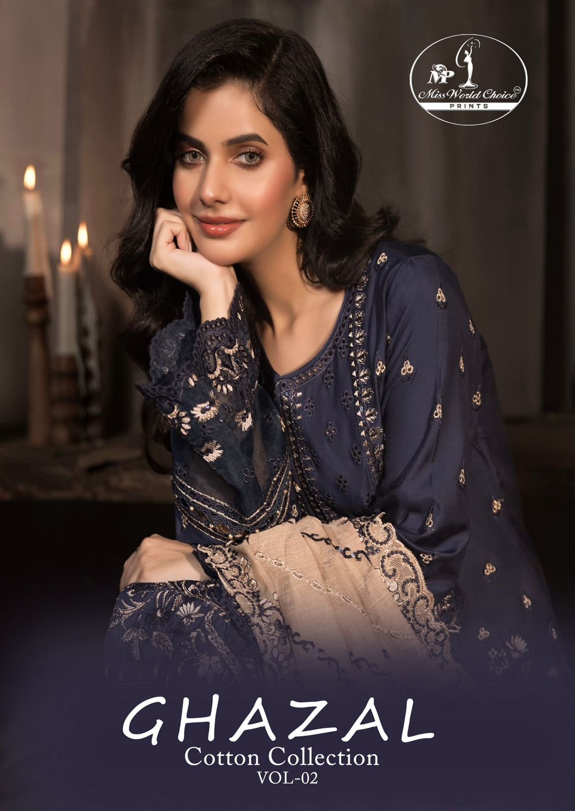 Ghazal Vol 2 Cotton Collection Miss World Choice Karachi Salwar Suits Supplier India