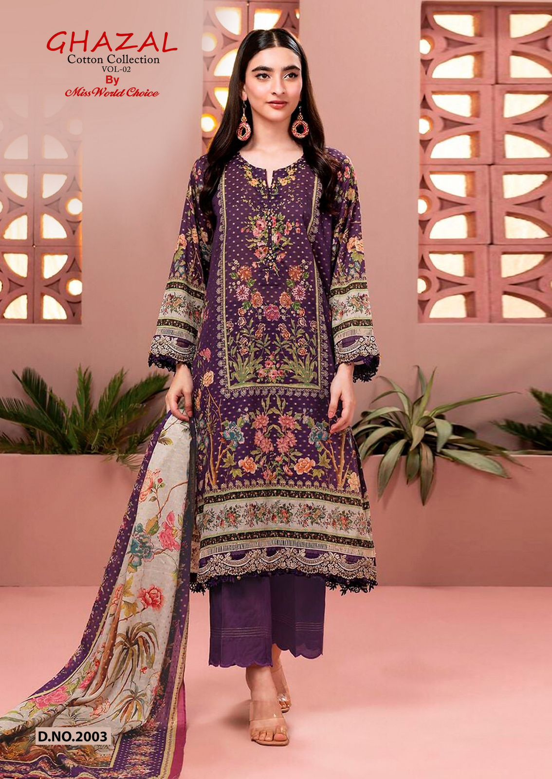 Ghazal Vol 2 Cotton Collection Miss World Choice Karachi Salwar Suits Supplier India