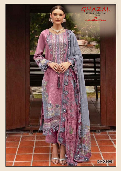 Ghazal Vol 2 Cotton Collection Miss World Choice Karachi Salwar Suits Supplier India