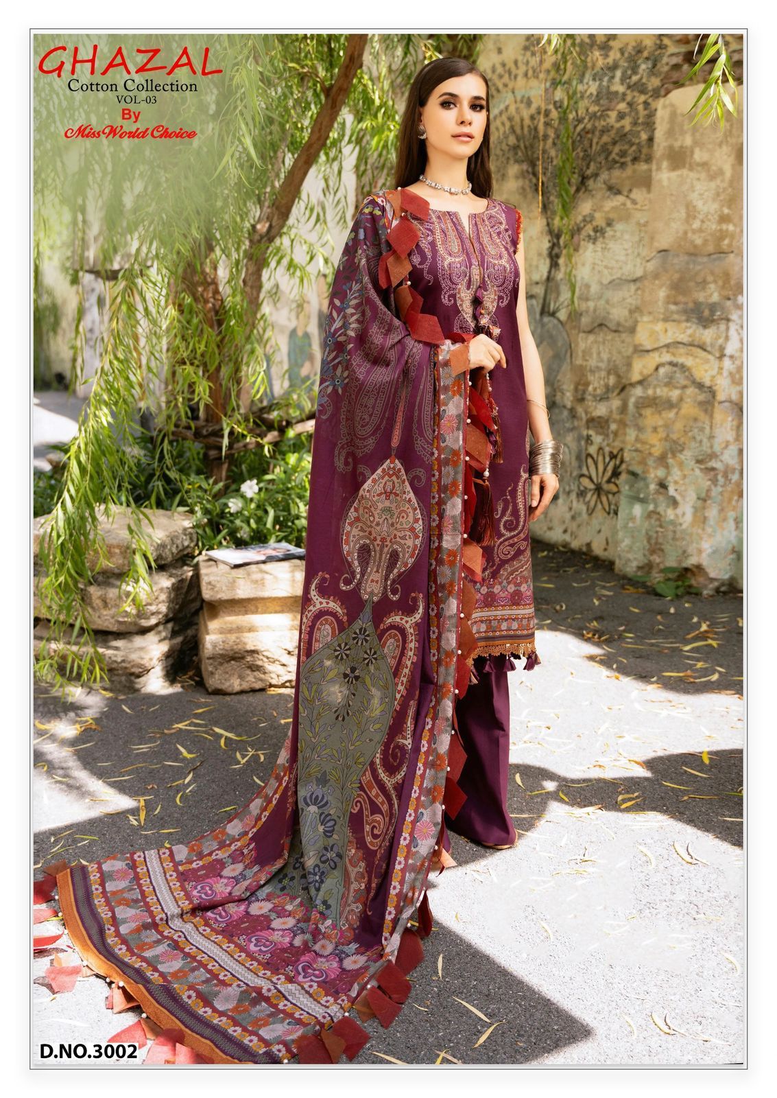 Ghazal Vol 3 Cotton Collection Miss World Choice Karachi Salwar Suits Wholesaler