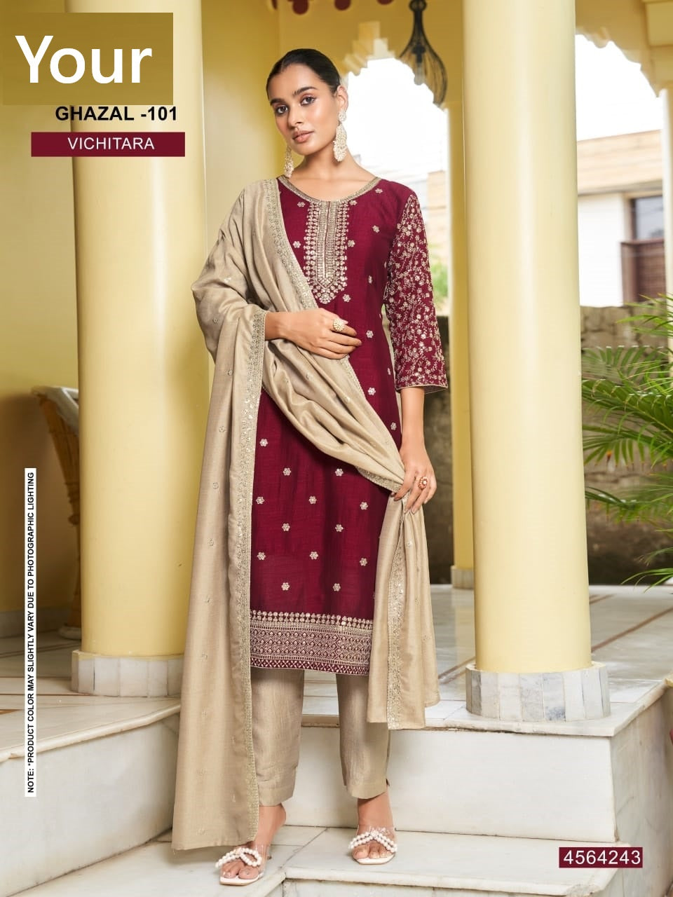 Ghazal Your Vichitra Silk Readymade Pant Style Suits Manufacturer Ahmedabad