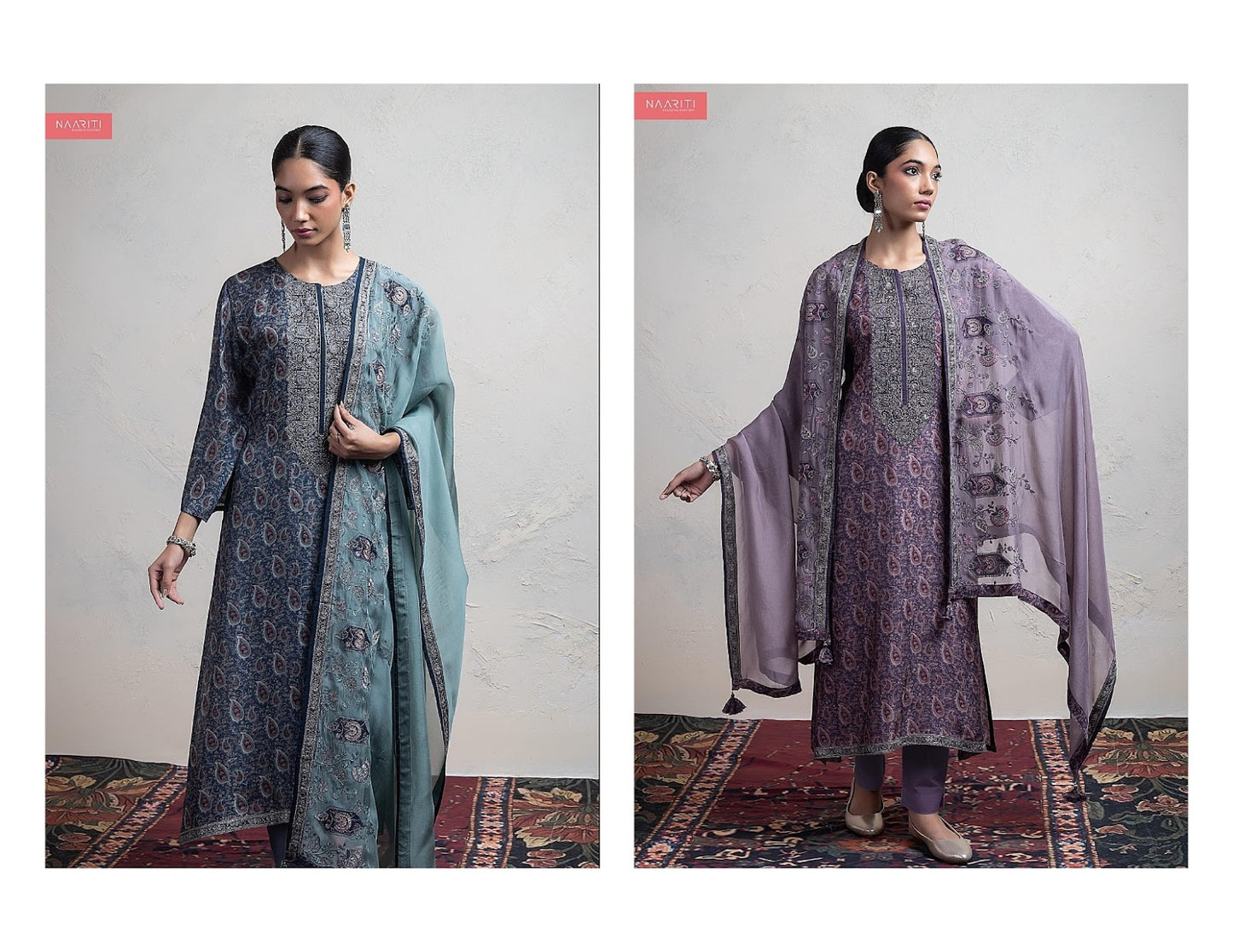 Ghazvi Naariti Raw Silk Pant Style Suits Wholesale Rate