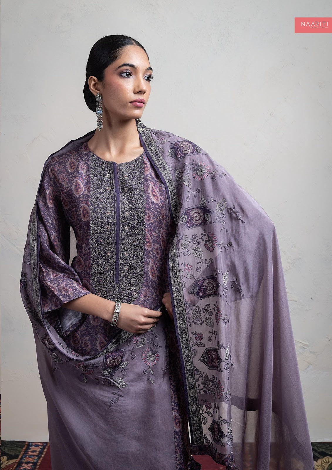 Ghazvi Naariti Raw Silk Pant Style Suits Wholesale Rate