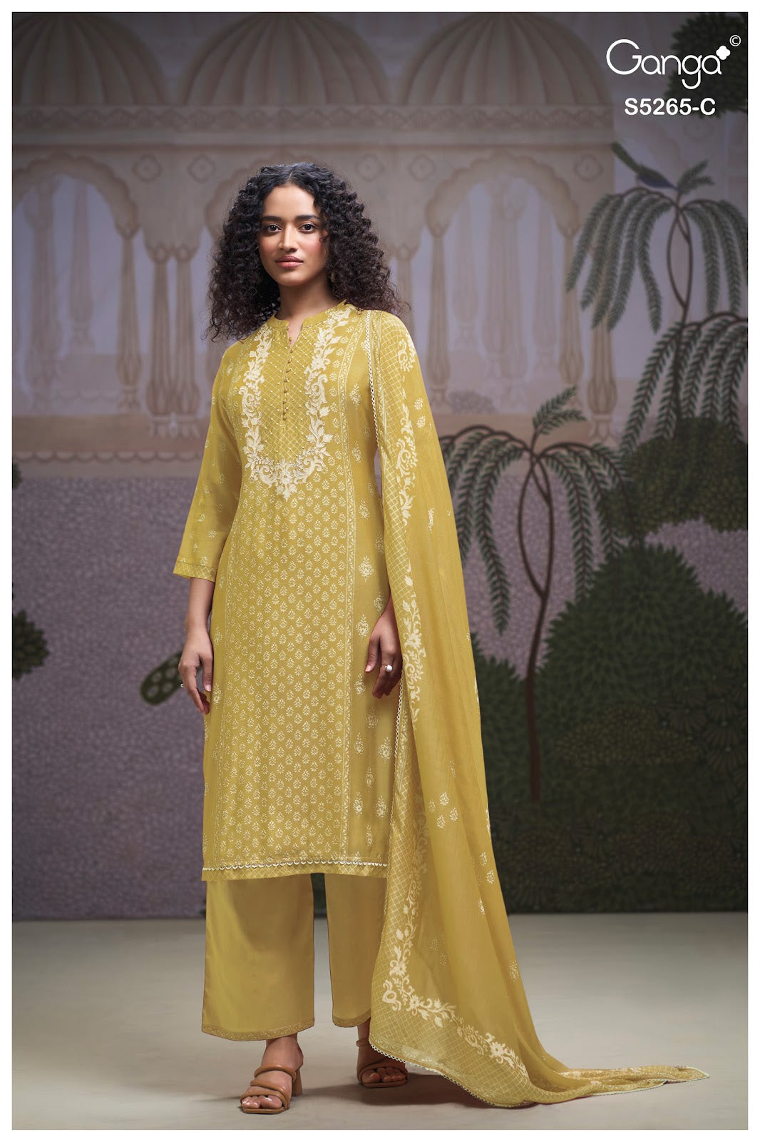Ghena S5265 Ganga Cotton Satin Pant Style Suits Manufacturer Ahmedabad