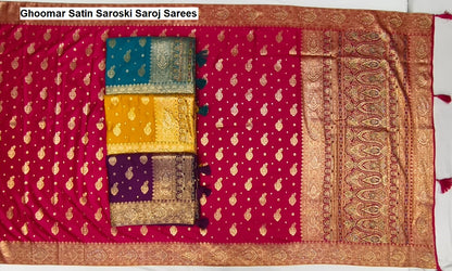 Ghoomar Satin Saroski Saroj Sarees Manufacturer Gujarat