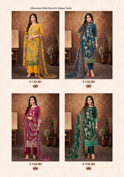 Ghoomar Alok Zam Karachi Salwar Suits Manufacturer Gujarat