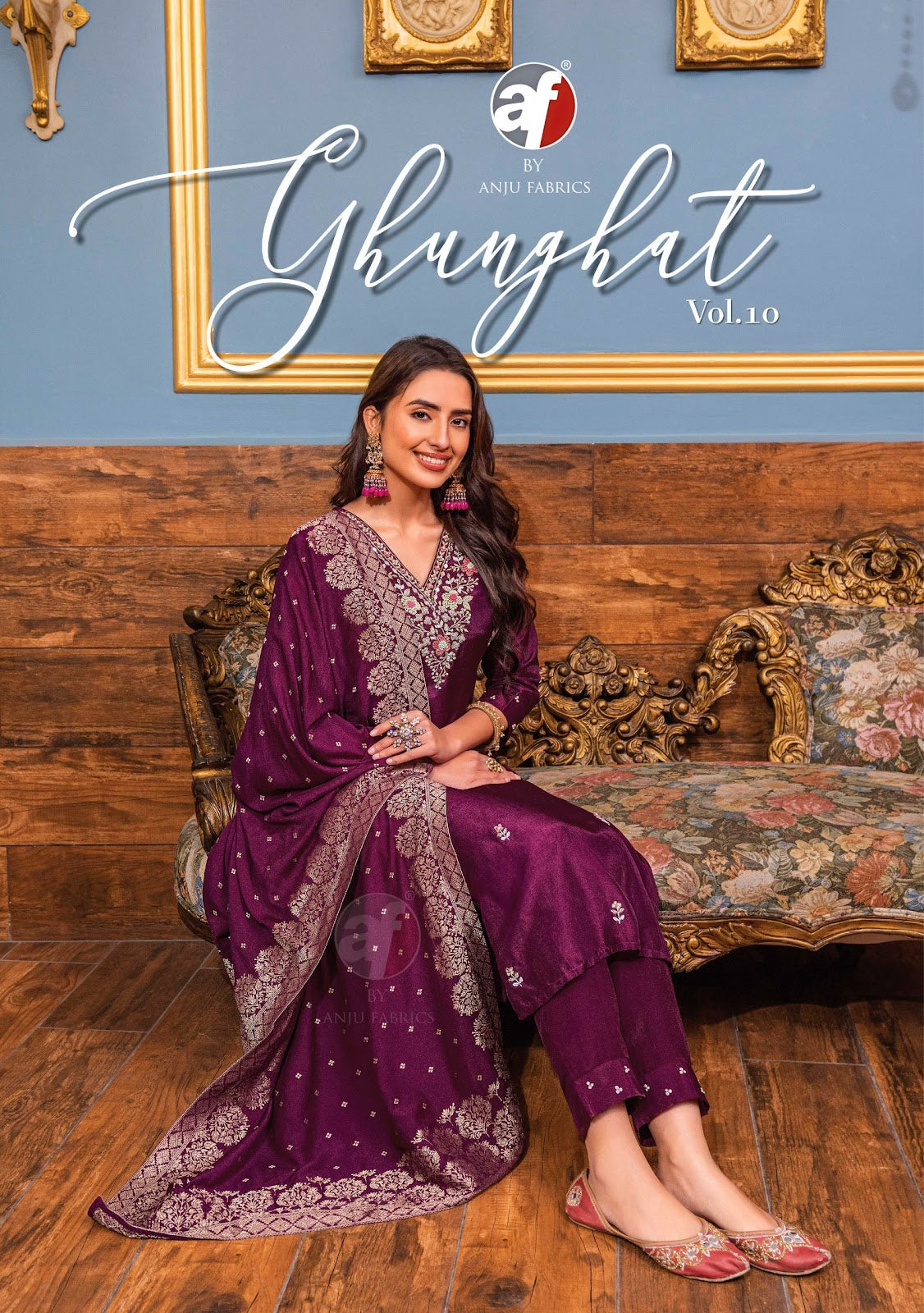 Ghunghat Vol 10 Af Dola Silk Readymade Pant Style Suits Wholesale Price