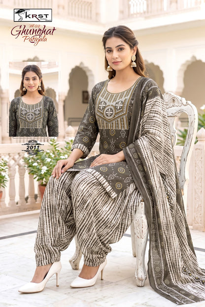 Ghunghat Vol 2 Krst Readymade Cotton Patiyala Suits Wholesale Price