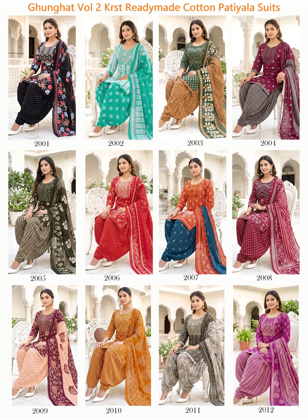Ghunghat Vol 2 Krst Readymade Cotton Patiyala Suits Wholesale Price