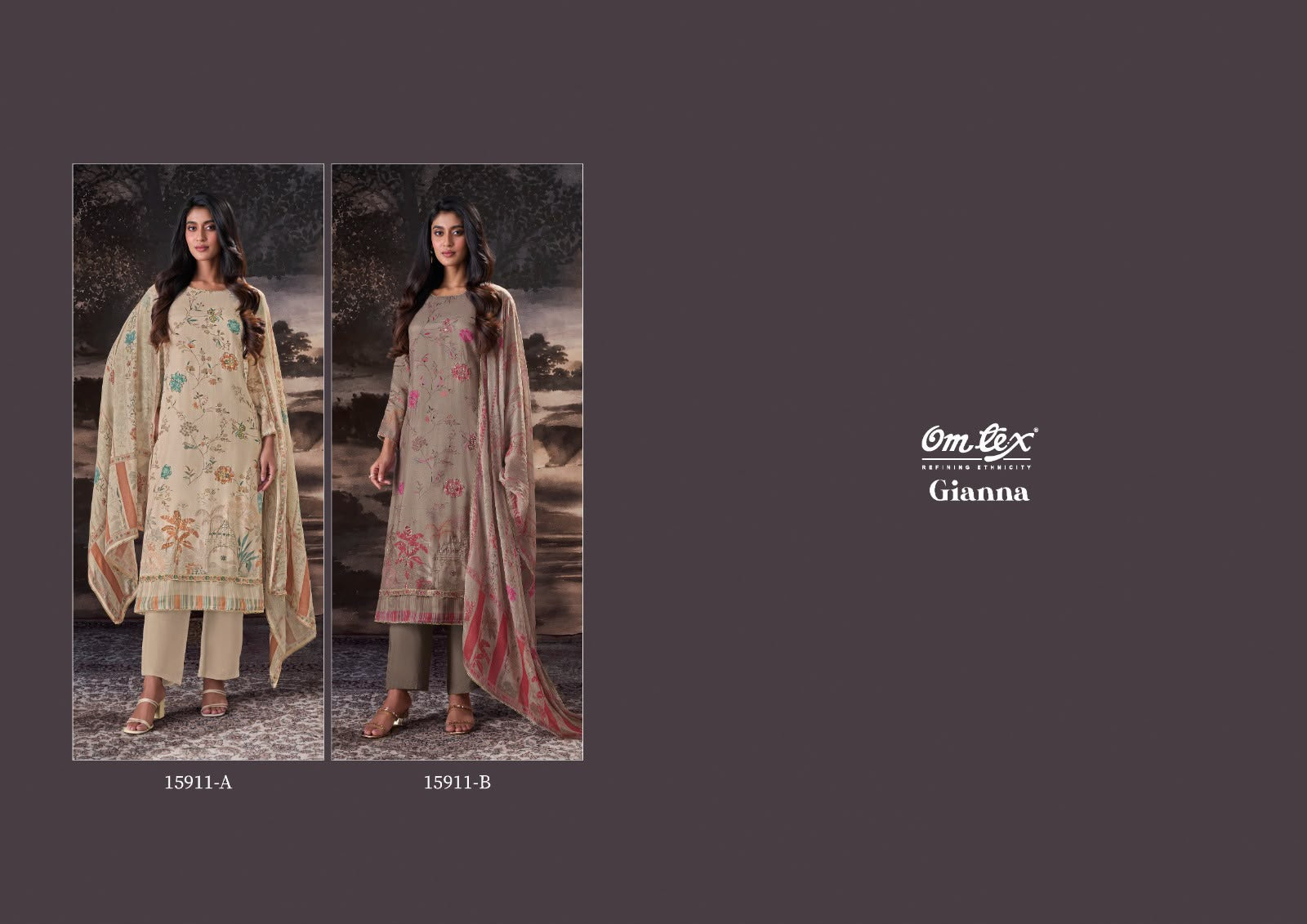Gianna Omtex Muslin Silk Pant Style Suits Wholesale Rate