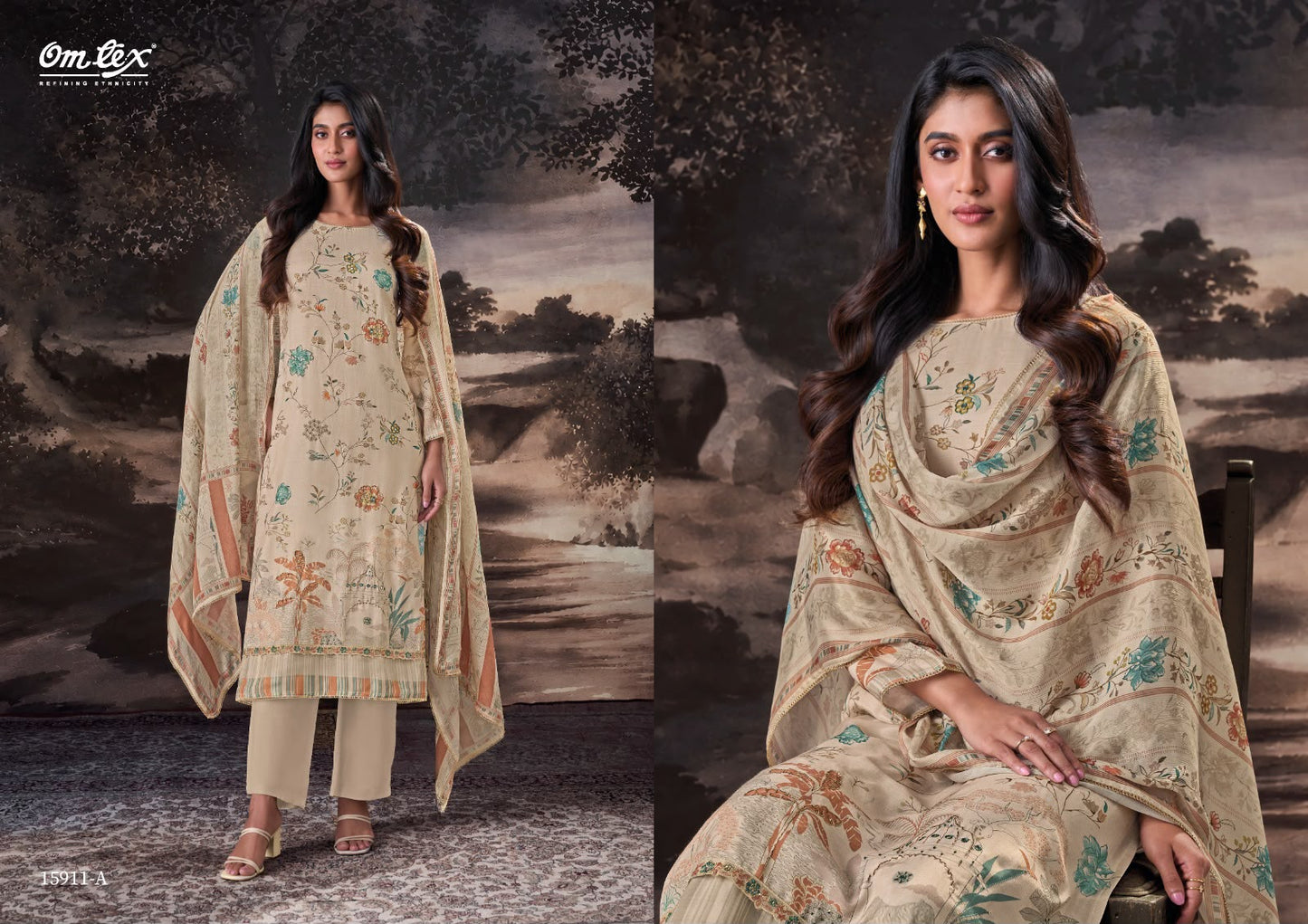 Gianna Omtex Muslin Silk Pant Style Suits Wholesale Rate