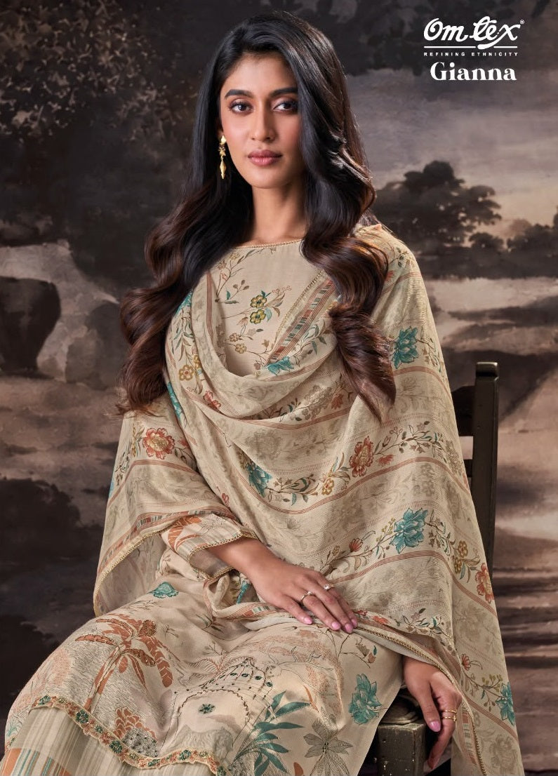 Gianna Omtex Muslin Silk Pant Style Suits Wholesale Rate