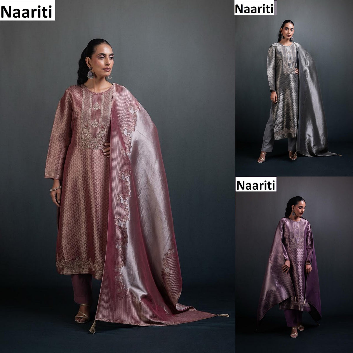 Gilza 175 Naariti Silk Jacquard Pant Style Suits Supplier Ahmedabad
