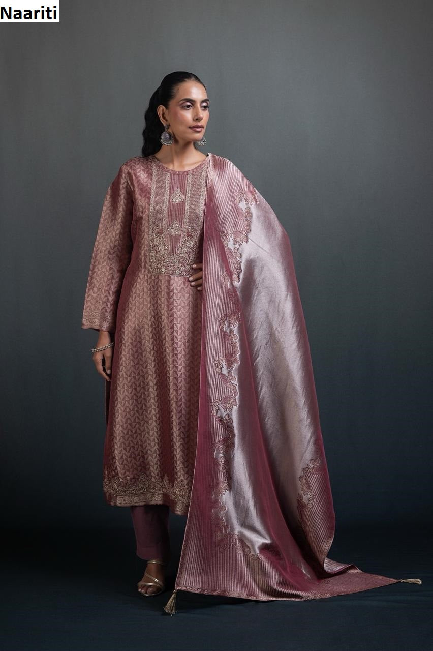 Gilza 175 Naariti Silk Jacquard Pant Style Suits Supplier Ahmedabad
